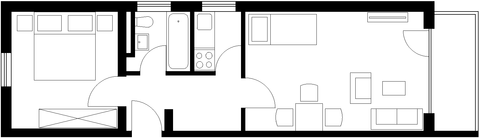 Floor plan of our holiday apartment type A3